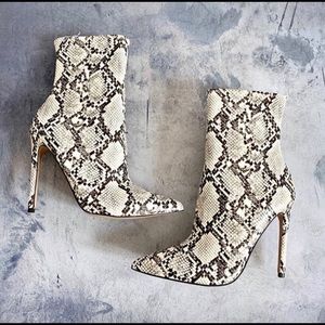 Steve Madden Faux Snakeskin Booties